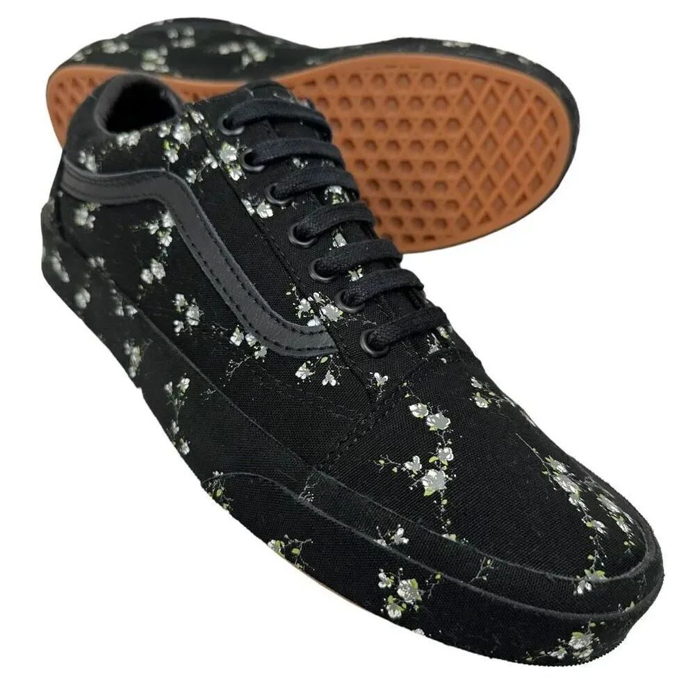 VANS Old Skool Midnight Floral Black Sneakers NWOT Men’s Size 8.5/Women’s Size 1